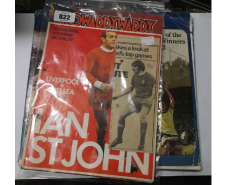 A quantity of vintage football programmes, etc.