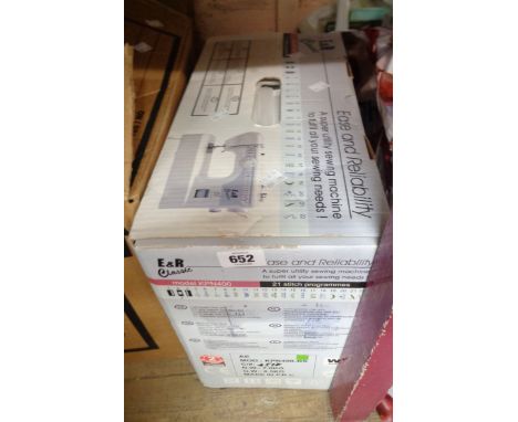 A modern boxed E&amp;R Classic sewing machine, with twenty one stitch patterns - Model KPN400