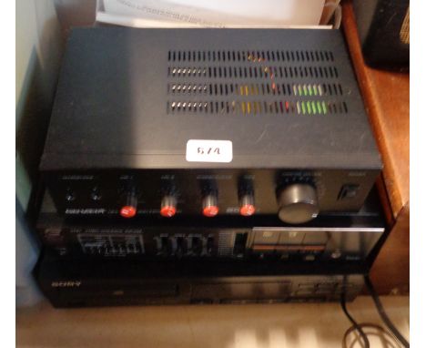 Three hi-fi amps comprising of Sony, JVC and another