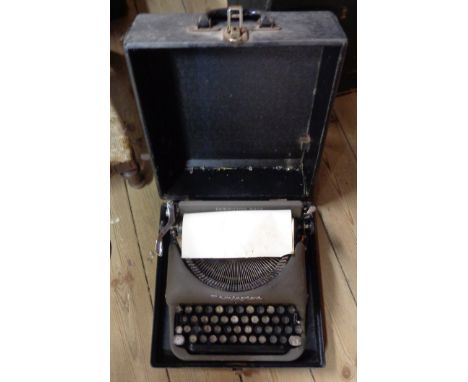 A vintage cased typewriter