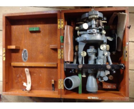 A Cooke, Troughton &amp; Simms, Tavistock theodolite with carrying case