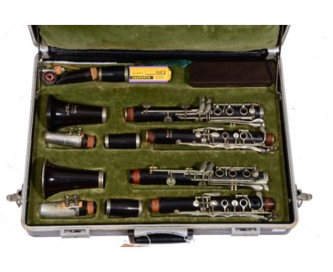 A ROMILLY RONDO 'A' CLARINET; AND A 'B FLAT' CLARINET in fitted case.