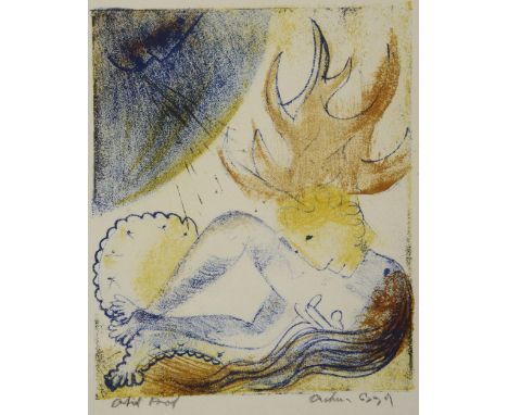 ARTHUR BOYD (1920-1999) Figure study, lithograph in colours, pencil signed in the margin and inscribed 'artist proof', 23.5 x