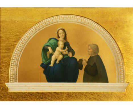 AFTER LEONARDO DA VINCI Virgin Child and Donor from Alfresco at the monastery of St. Onofrio, Rome, chromo-lithograph by Stor