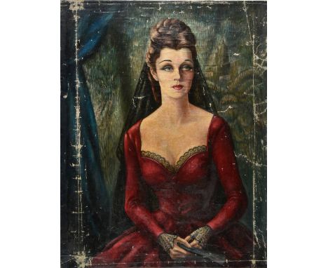 *@Gurschner (Herbert, 1901-1975). Mrs Eileen Herlie, 1947,  oil on canvas, signed and dated 1947 lower right, heavily marked 