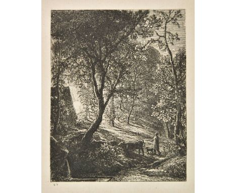 *Palmer (Samuel, 1805-1881). The Herdsman's Cottage, or, Sunset, 1850,  etching on pale cream laid paper, the second and fina
