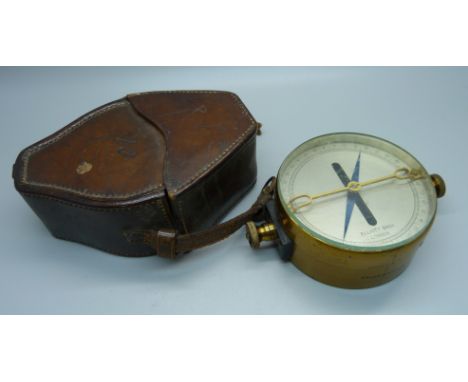 A Elliott Bros., London galvanometer, 1860, cased 