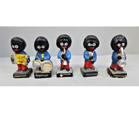 Five Robertsons advertising band figures 