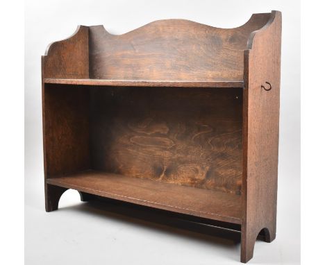 A Free Standing Oak Two Shelf Book Shelf, 57cm wide and 49cm High 