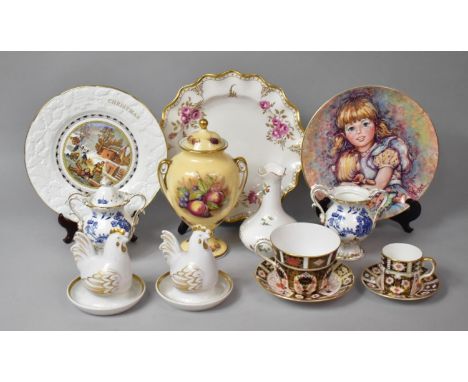 A Collection of Various Ceramics to comprise Royal Crown  Derby Imari Coffee Can and Saucer, Royal Crown Derby Imari Pattern 