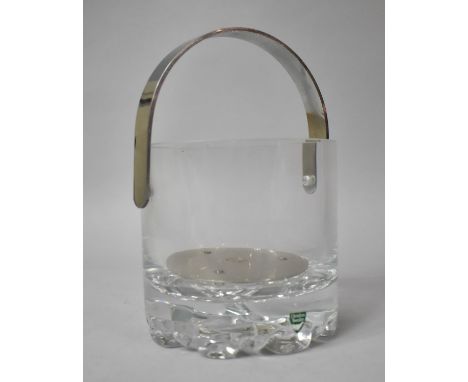 A Heavy Glass Ice Bucket by Orrefors of Sweden 