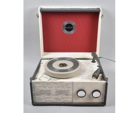A Vintage Civic Portable Record Player 
