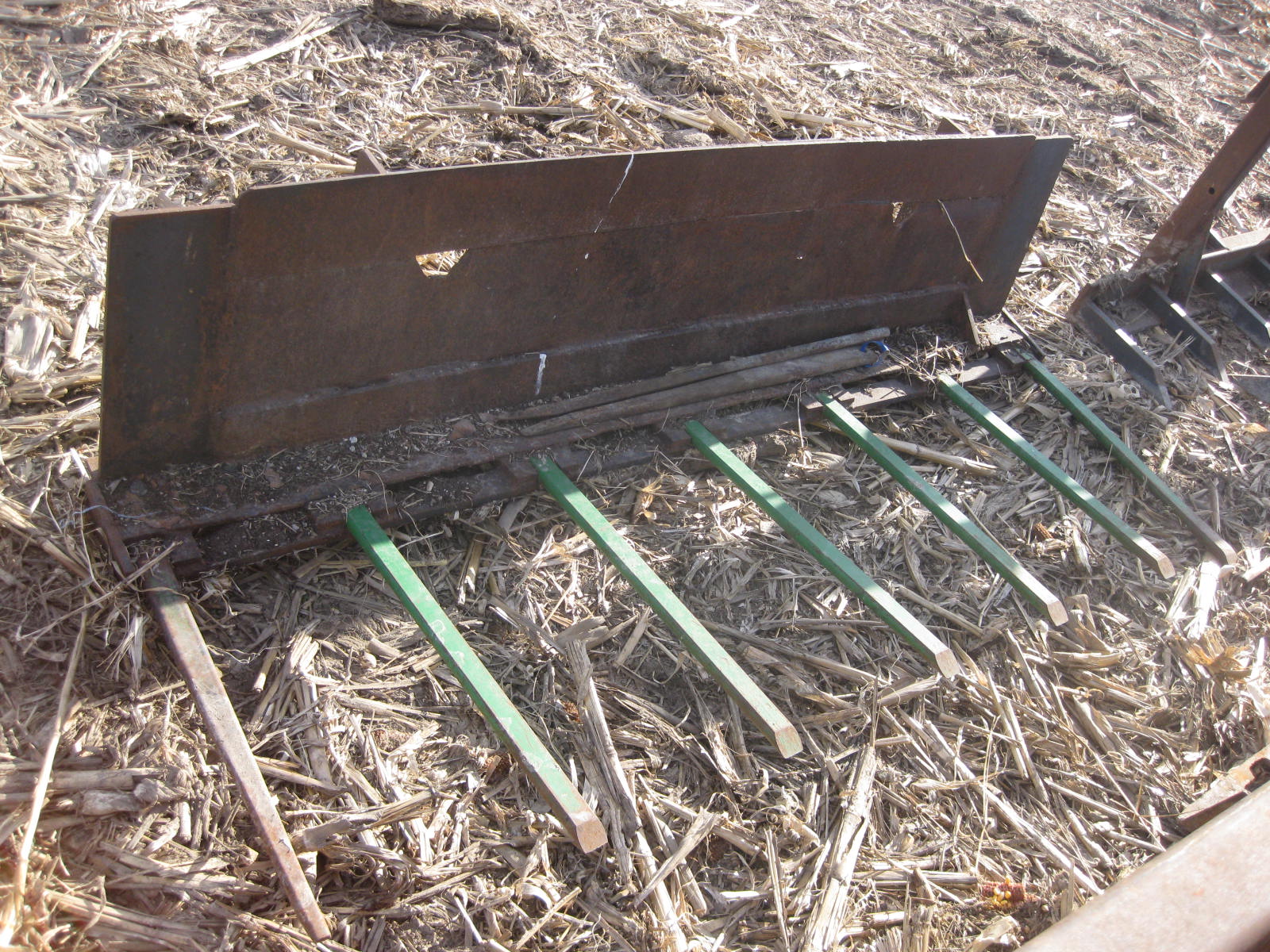 Homemade manure forks for skid steer