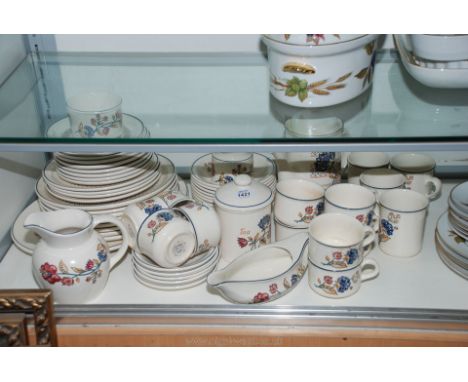 A large quantity of Camargue china to include meat plate, eight dinner plates, eight side plates, four tea plates, eight bowl