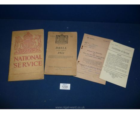 1939 National Service guide including message from PM Neville Chamberlain, plus National Service soldiers discharge and servi