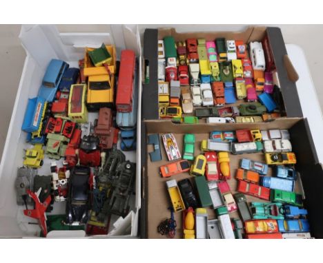 Collection of Dinky, Corgi, Matchbox diecast models, various scales, in three boxes 