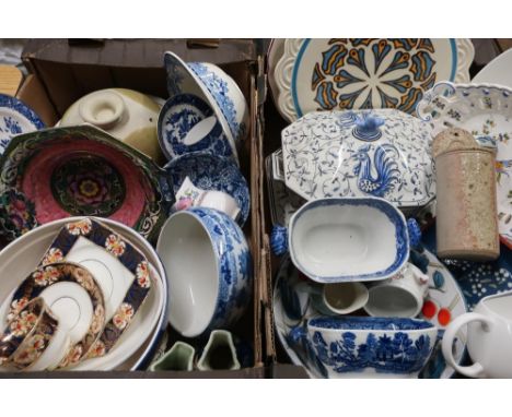 20th C Portuguese, stoneware cheese dish and cover, Newhall Maling fruit bowl, Royal Worcester cabinet cup and saucer, and ot