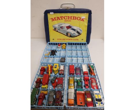 Matchbox Series 41 Collectors Case containing 47 various Lesney Superfast and other small scale diecast models 