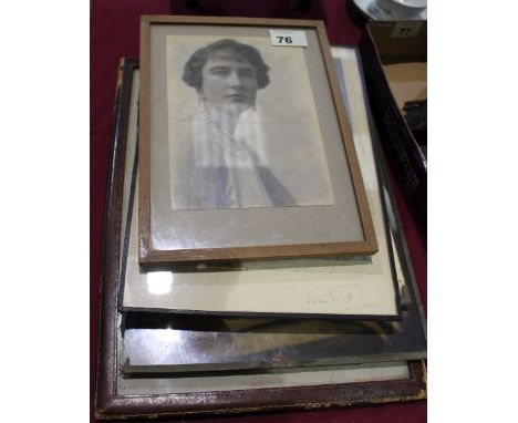 		Five framed portrait photographs 1920's - 1950's. C.R. Generally fair condition