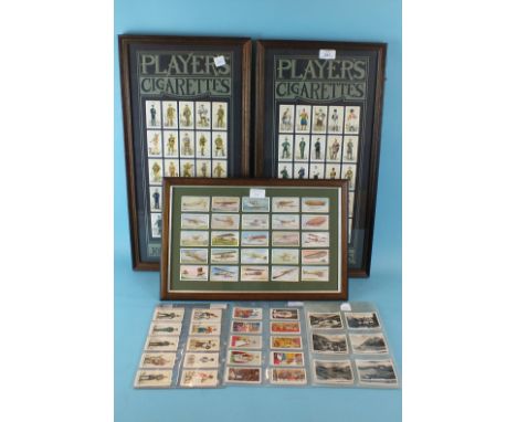 John Player & Sons, 'Uniforms of the Territorial Army' 50/50, (2 sets, one set framed), Lambert & Butler, 'Aviation' 25/25, (