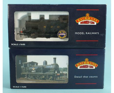Bachmann, two 0-6-0 tank locomotives: 32-225Z NCC Class Y no.19 and 31-055A J72 BR (weathered), no.68677, both boxed, (2).