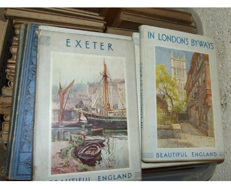 A quantity of A & C Black sketch books of British towns and cities and other volumes, similar, (65 approximately, some a/f).