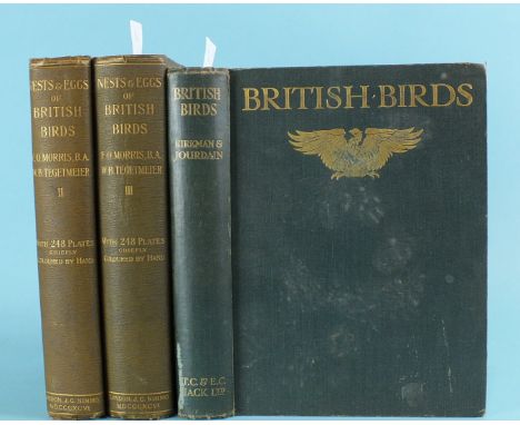 Kirkman (F B) & Jourdain (F C R), British Birds, 1st Edn, col plts, pic cl gt, 4to, 1935; Morris (Rev F O), Tegetmeier (W B),