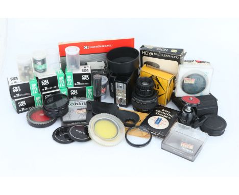 A Selection of Various Accessories, including 35mm film, filters, tripod ball heads and more (a lot)