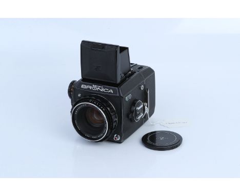 A Zenza Bronica S2 EC Medium Format Camera, with Zenzanon MC f/2.8 80mm lens, body, VG, shutter not tested, lens, VG