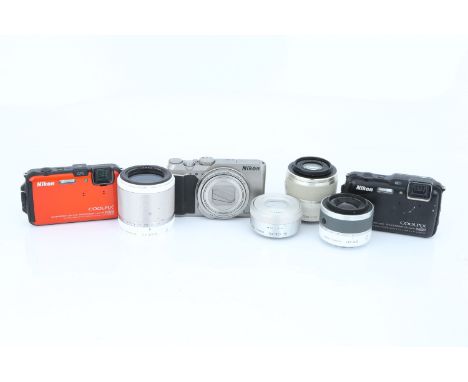 A Selection of Digital Compact Cameras, including Nikon Coolpix A900, Nikon Coolpix AW120 and others, all untested and for pa