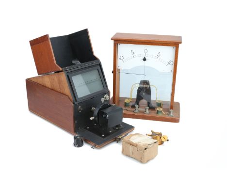 A Large Demonstration Galvanometer &amp; Other, c.1920, signed to the face 'A Gallenkamp, &amp; Co Ltd, London, in polished m