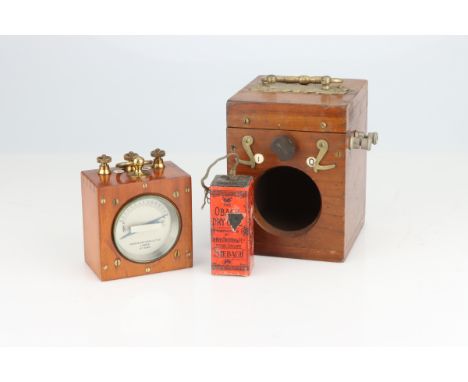 GPO Type Field Telegraph Galvanometer in Case English, c.1900, signed to the silvered dial SEIMENS BROTHERS &amp; Co Ltd, LON