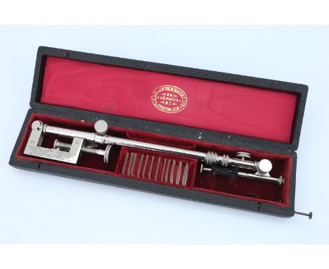 A Good Camera Lucida by Lechertier Barbe c.1930, in chrome, engraved 'Chambre Claire Universelle, Lechertier Barbe Ltd, 95 Je