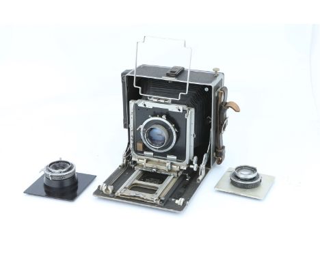 A MPP Micro Technical 5x4" Camera, with three lenses including Schneider Xenar f/4.5 150mm, Schneider Xenar f/4.7 135mm and S