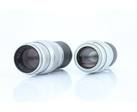 Two Leitz Hektor f/4.5 135mm Lenses, chrome, serial nos. 1206399 / 1268098, bodies, F-G, elements, F-G, some internal marks, 
