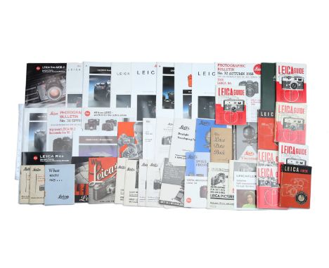 A Very Large Collection of Leica Instruction Manuals &amp; Brochures, covering Leitz projectors, cameras, lenses and more (a 