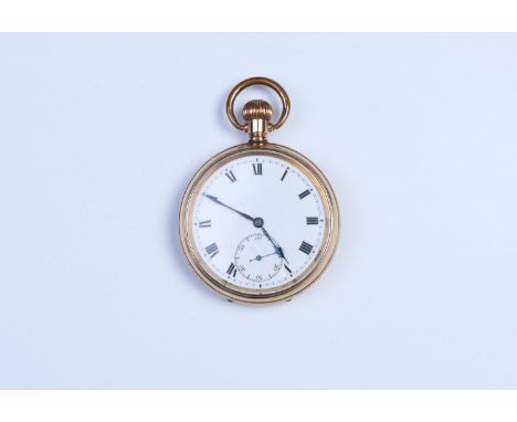 A Gold-Plated Pocket Watch, Swiss movement, Consol, 15 jewels, English Dennison case, the watch in original Dennison card cas