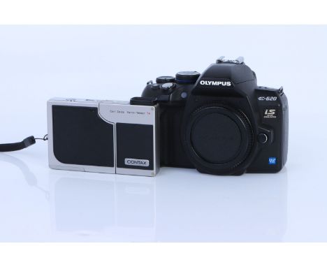 A Contax SL300RT Compact Digital Camera, together with an Olympus Evolt E-620 digital SLR body, untesed (2)