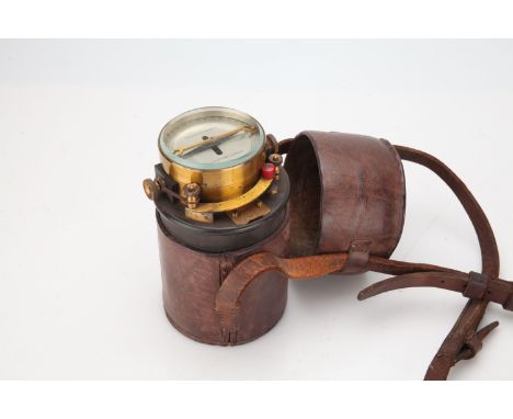 A Telegraph Line Test Galvanometer, English, c.1900, signed to the dial 'TELEGRAPH WORKS, SILVERTOWN LONDON' in a leather cas