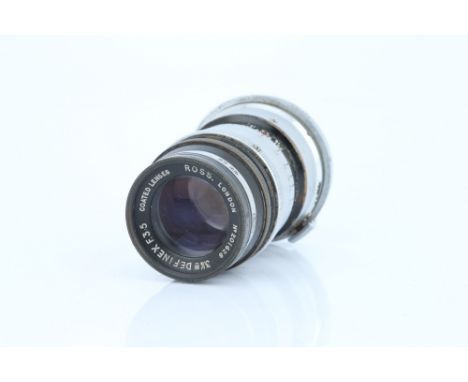 A Ross Definex f/3.5 3Â½" Lens, Contax RF mount, body, F, elements, F-G, some marks to elements