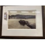 A vintage monochrome photograph “King Harry Steam Ferry, River Fal”, numbered with monogram JV,