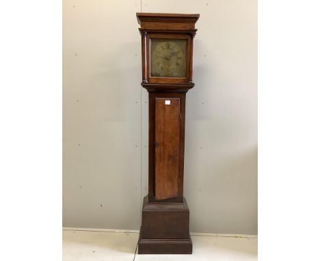An early 19th century oak thirty hour longcase clock marked Joseph Eayre, St Neot’s, height 199cm.  Condition - fair
