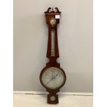 A 19th century mahogany wheel barometer, height 110cm. Condition - fair