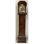 Edward Faulkner, London, a George III burr walnut cased eight day longcase clock, with an arched