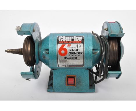 Clarke Metalworker - A 20th century Clarke Metalworker 6" 150mm bench grinder. Model CBG 6RZ.&nbsp;