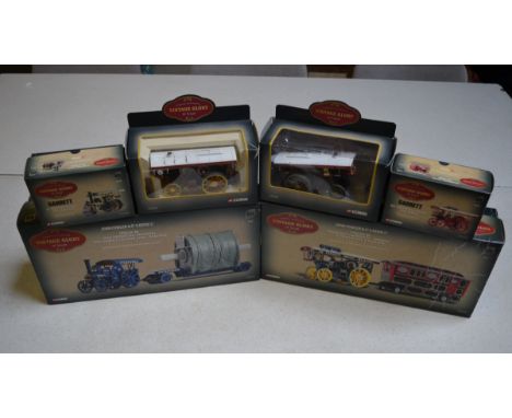 Boxed Corgi Vintage Glory models of steam engines: 80102 Fowler B6 Road Locomotive...Low Loader and Cylinder Load, 80110 Fowl