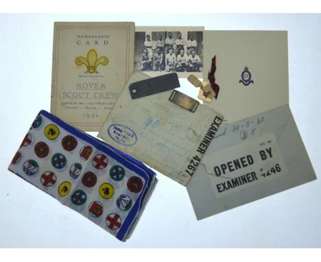 WWII Stalag 383 / Olaf IIIC, Hohenfels, Bavaria, a small collection of ephemera relating to prisoner of war Bombadier 815179 