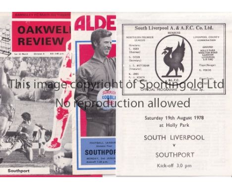 SOUTHPORT 1977/8    Complete set of 27 away programmes for their last season in the League, 23 League, 1 FA Cup, 2 League Cup