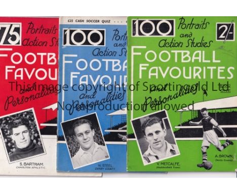FOOTBALL FAVOURITRS MAGAZINES      Two sets: First Series issued in 1949 no's 1-6 and New Series 1-6. Issue no. 1 of the new 