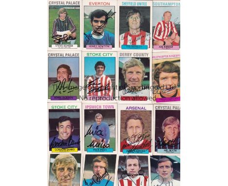 AUTOGRAPHED A &amp; BC TRADE CARDS Twenty purple backed cards from the1971/72 set including Gordon Banks, Hugh Curran, Alan H